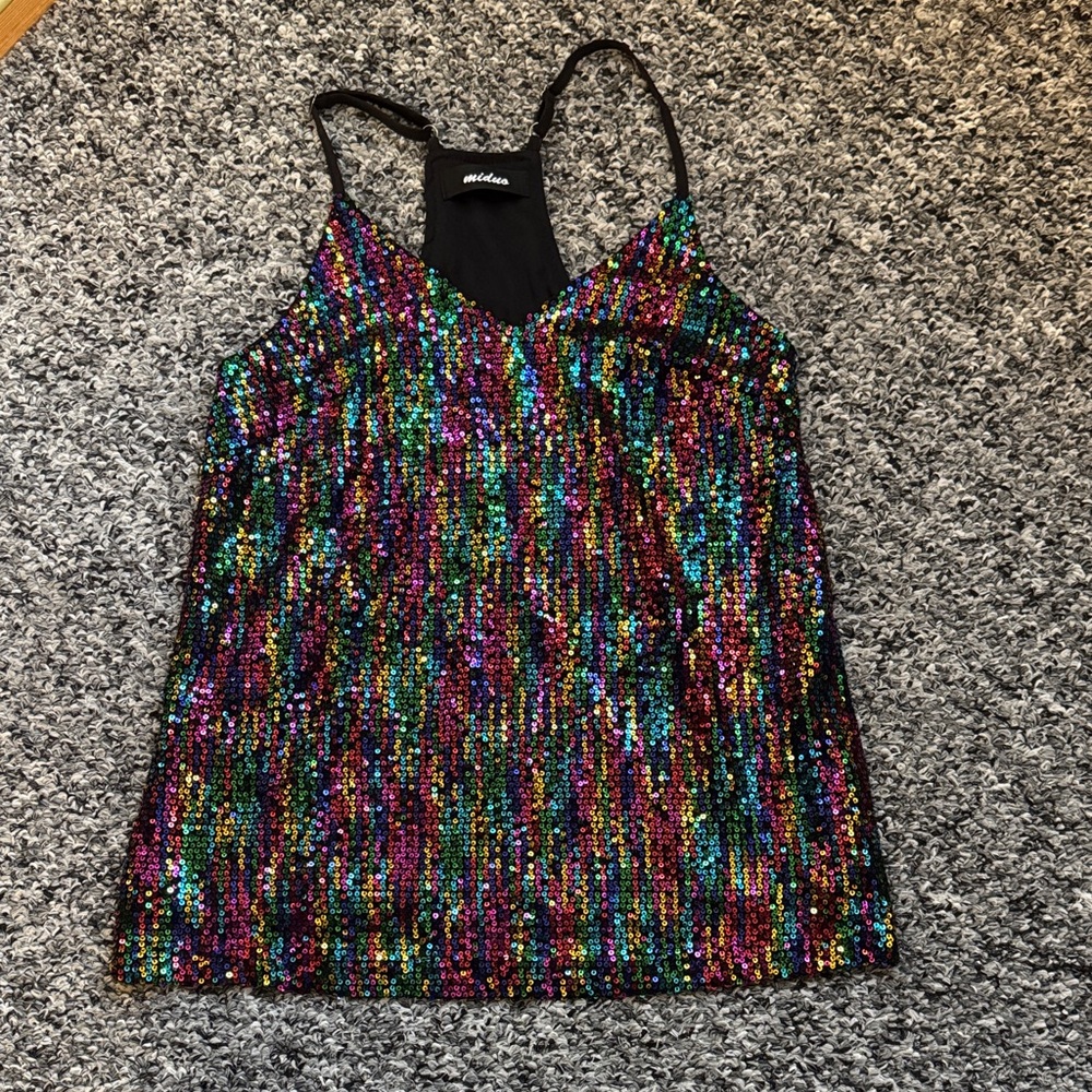 Multicolor Sequin Women's Top